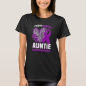 I Wear Purple For My Auntie Epilepsy Awareness Leo T-Shirt (Vorderseite)