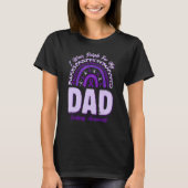I Wear Purple For My Dad Epilepsy Awareness Rainbo T-Shirt (Vorderseite)