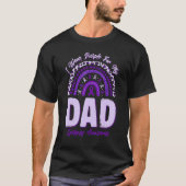 I Wear Purple For My Dad Epilepsy Awareness Rainbo T-Shirt (Vorderseite)