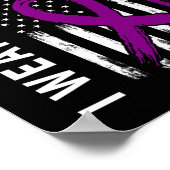 I Wear Purple For My Dad Pancreatic Cancer Awarene Poster (Ecke)