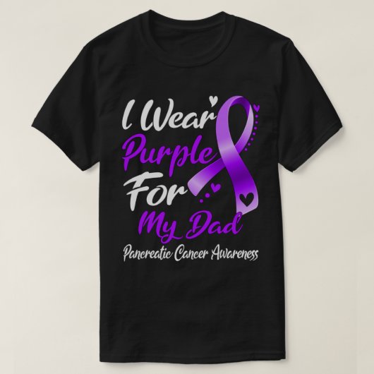 I Wear Purple For My Dad Pancreatic Cancer Awarene T-Shirt (Design vorne)