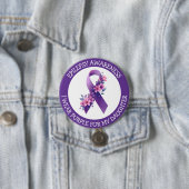 I Wear Purple for my Daughter | Epilepsy Awareness Button (Beispiel)