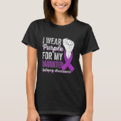 I Wear Purple For My Daughter Ribbon Epilepsy Awar T-Shirt (Vorderseite)