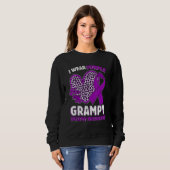 I Wear Purple For My Grampy Epilepsy Awareness Leo Sweatshirt (Vorne ganz)