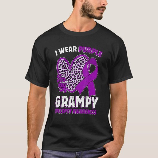 I Wear Purple For My Grampy Epilepsy Awareness Leo T-Shirt (Vorderseite)