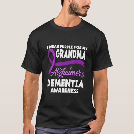 I Wear Purple For My Grandma Alzheimer'S Detia Awa T-Shirt (Vorderseite)