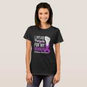 I Wear Purple For My GrandMa Ribbon Epilepsy Aware T-Shirt (Vorne ganz)