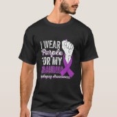 I Wear Purple For My GrandMa Ribbon Epilepsy Aware T-Shirt (Vorderseite)