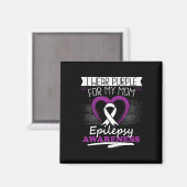I Wear Purple For My Mom Epilepsy Day Seizures War Magnet (Vorderseite/Rückseite)