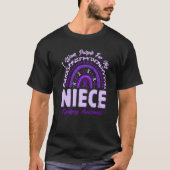 I Wear Purple For My Niece Epilepsy Awareness Rain T-Shirt (Vorderseite)