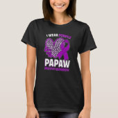 I Wear Purple For My Papaw Epilepsy Awareness Leop T-Shirt (Vorderseite)