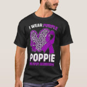 I Wear Purple For My Poppie Epilepsy Awareness Leo T-Shirt (Vorderseite)