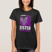 I Wear Purple For My Sister Epilepsy Awareness Leo T-Shirt (Vorderseite)