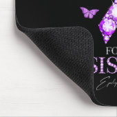 I Wear Purple For My Sister Epilepsy Awareness Mon Mousepad (Ecke)