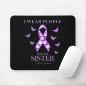 I Wear Purple For My Sister Epilepsy Awareness Mon Mousepad (Mit Mouse)