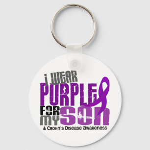 I Wear Purple For My Son 6 Crohn’s Disease Schlüsselanhänger