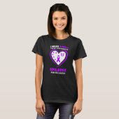 I Wear purple For My Stepdaughter Epilepsy Awarene T-Shirt (Vorne ganz)