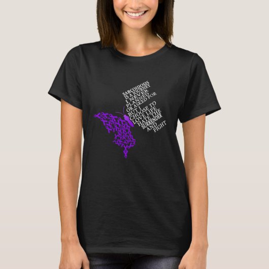 I Wear Purple For Sarcoidosis Awareness Warrior T-Shirt (Vorderseite)
