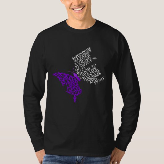 I Wear Purple For Sarcoidosis Awareness Warrior T-Shirt (Vorderseite)