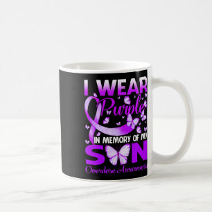 I Wear Purple In Memory For My Son Overdose Awaren Kaffeetasse