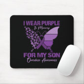 I Wear Purple In Memory For My Son Overdose Awaren Mousepad (Mit Mouse)