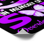 I Wear Purple In Memory For My Son Overdose Awaren Poster (Ecke)