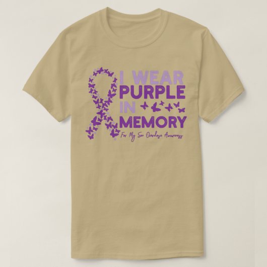 I Wear Purple In Memory For My Son Overdose Awaren T-Shirt (Design vorne)