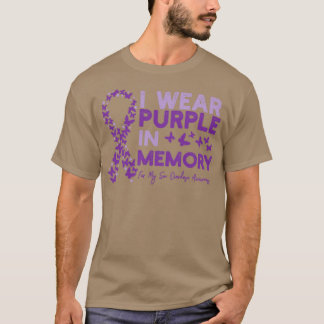 I Wear Purple In Memory For My Son Overdose Awaren T-Shirt