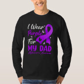 I Wear Purple Ribbon For My Dad Alzheimer's Awaren T-Shirt (Vorderseite)