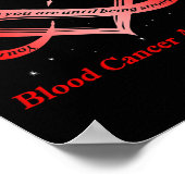 I Wear Red For Blood Cancer Awareness Warrior  Poster (Ecke)