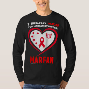 I Wear Red for Marfan syndrome Awareness Raglan T-Shirt