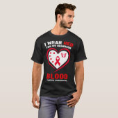 I Wear Red For My Grandson Blood Cancer Awareness T-Shirt (Vorne ganz)