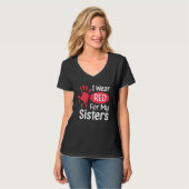 I Wear Red For My Sisters Native American Cherokee T-Shirt (Vorderseite Vollansicht)