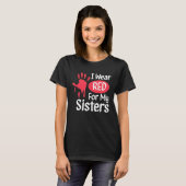I Wear Red For My Sisters Native American Cherokee T-Shirt (Vorne ganz)