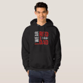 I Wear Red For My Stroke Survivor Dad Stroke Aware Hoodie (Vorne ganz)