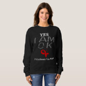 I Wear Red For Polycythemia Vera Awareness Warrior Sweatshirt (Vorne ganz)