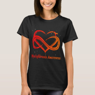 I Wear Red & Orange For Myelofibrosis Awareness Wa T-Shirt