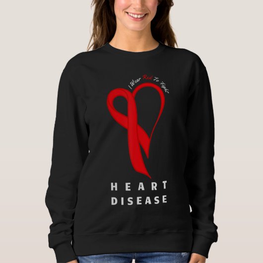 I Wear Red To Fight Heart Disease Awareness CHD Gi Sweatshirt (Vorderseite)