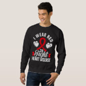 I Wear Red To Fight Heart Disease Awareness CHD Na Sweatshirt (Vorne ganz)