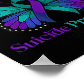 I Wear Teal & Purple Butterfly Suicide Prevent Poster (Ecke)