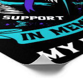 I Wear Teal And Purple By Suicide Awareness Ribbon Poster (Ecke)