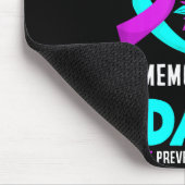 I Wear Teal And Purple For My Dad Suicide Preventi Mousepad (Ecke)