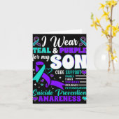 I Wear Teal And Purple For My Son Suicide Preventi Karte (Gelbe Blume)