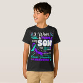 I Wear Teal And Purple For My Son Suicide Preventi T-Shirt (Vorne ganz)