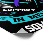 I Wear Teal And Purple For Someone I Miss Suicide Poster (Ecke)