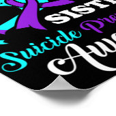 I Wear Teal Purple For My Sister Suicide Preventio Poster (Ecke)