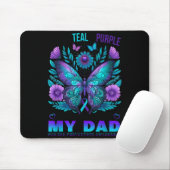I Wear Teal Purple In Memory Of My Dad Suicide Awa Mousepad (Mit Mouse)