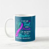 I Wear Teal Purple In Memory Of My Nephew Suicide  Kaffeetasse (Links)