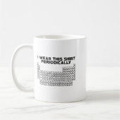 I Wear This Shirt Periodically Funny Science Kaffeetasse (Links)