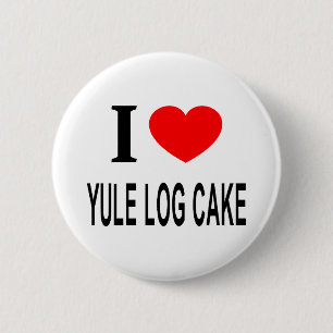 I ❤️ WEIHNACHTEN LOG CAKE I LIEBE WEIHNACHTEN LOG  BUTTON